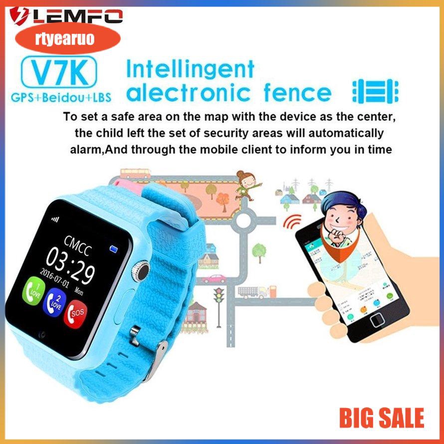 【199k0207】LEMFO V7K Children Smart Watch Safety Monitor Location Tracker Waterproof