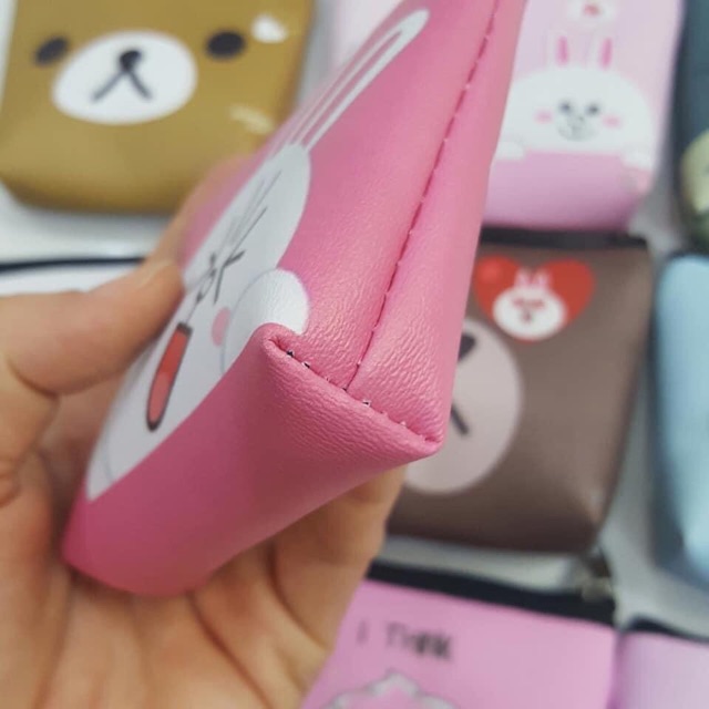 Ví bóp tiền lẻ móc khoá da PU