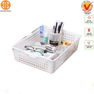 Khay Nhựa Chữ Nhật, Rổ Nhựa A4 B5 Nhựa Việt Nhật Đủ Màu