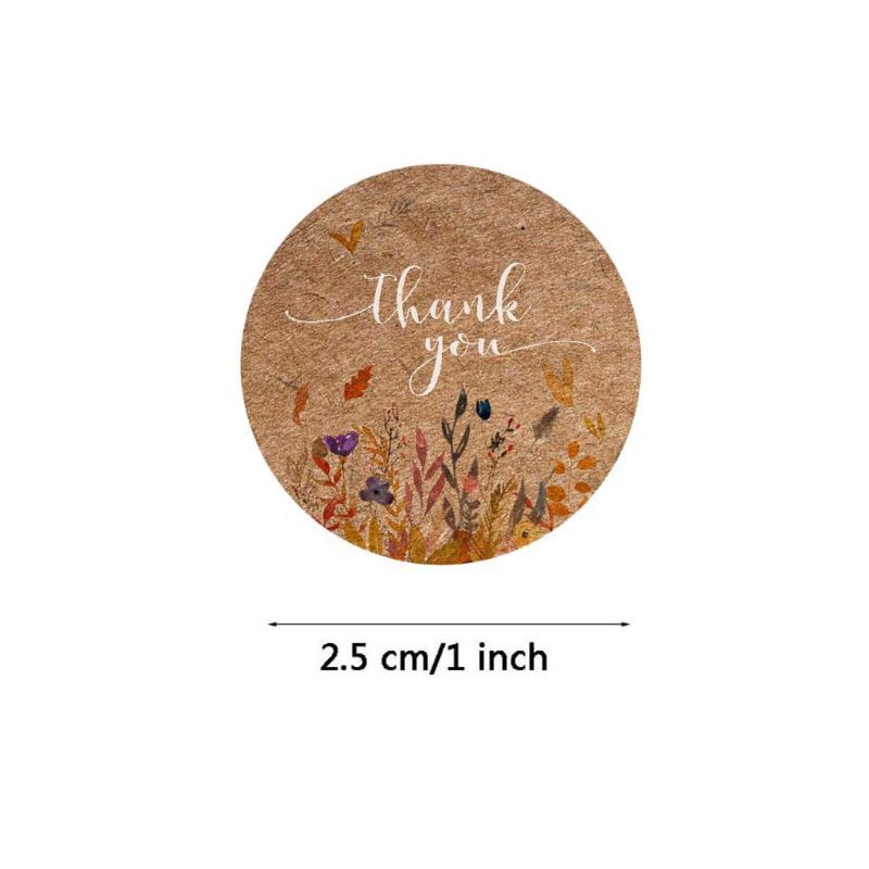 Set 500 Miếng Dán Chữ Thank You Trang Trí Đa Dụng Chất Lượng Cao
