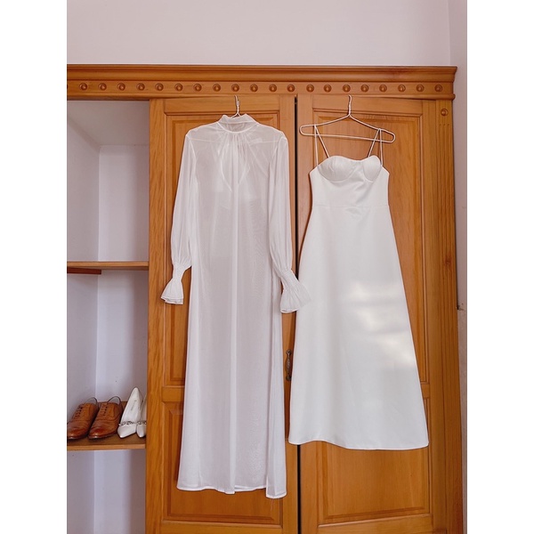Thanh lý áo dài nudieye size 2(size m) tặng lúp và giày
