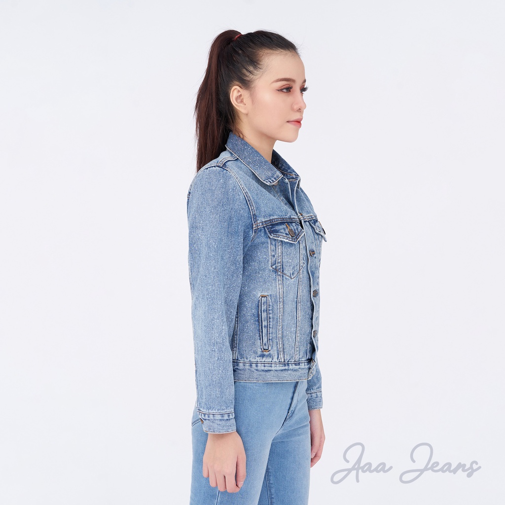 Áo Khoác Jean Nữ Cao Cấp Trơn Màu Xanh Aaa Jeans