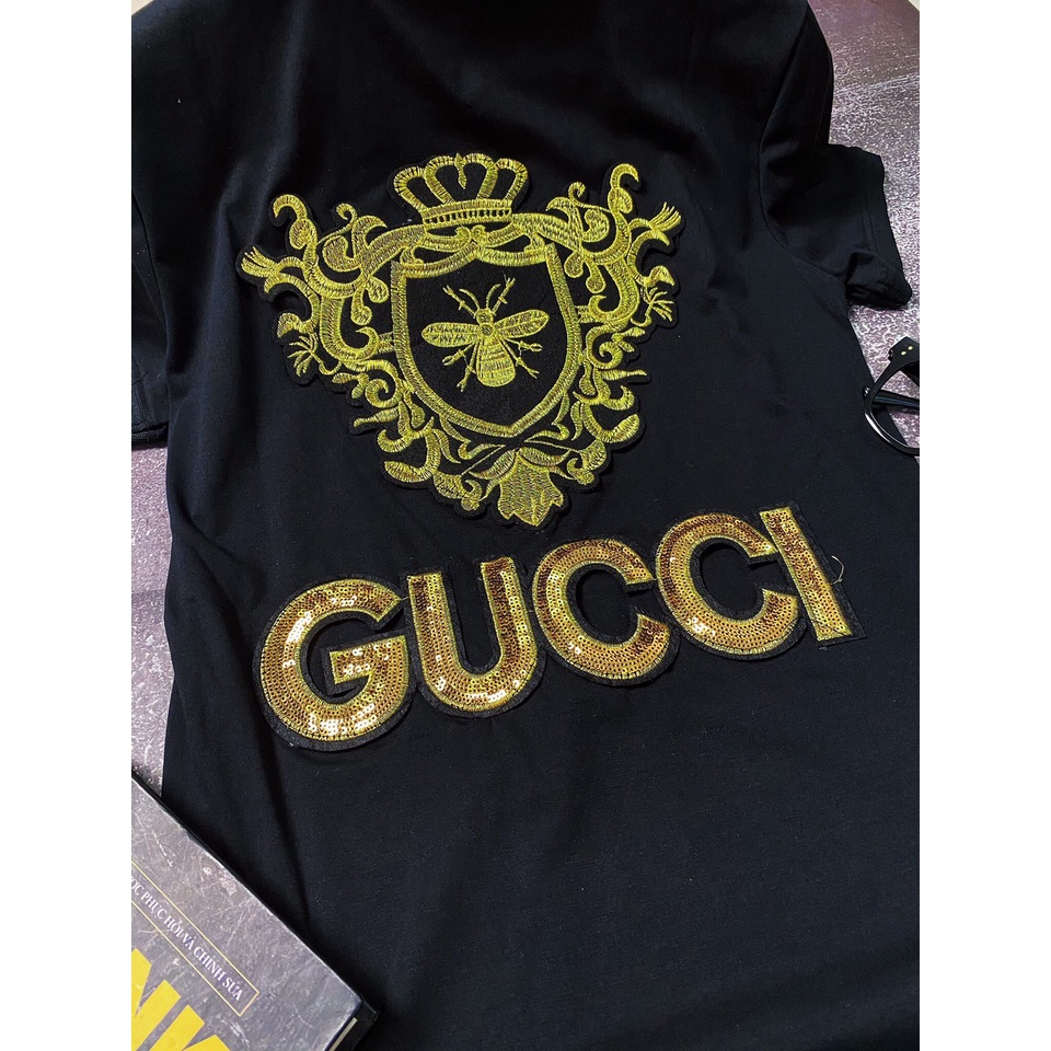 Áo thun kim sa gucci phong cách thời trang, chất thoáng mát thấm hút mồ hôi tốt