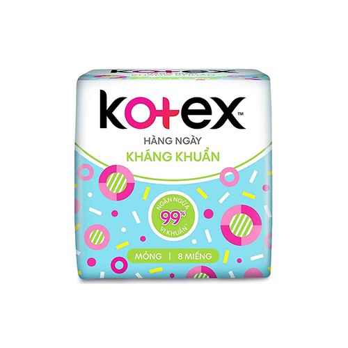 Băng vệ sinh kháng khuẩn hàng ngày Kotex 8 miếng