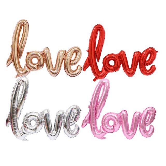 Bóng Nhôm Chữ Love Trang Trí Sinh Nhật, Phòng Cưới Đẹp