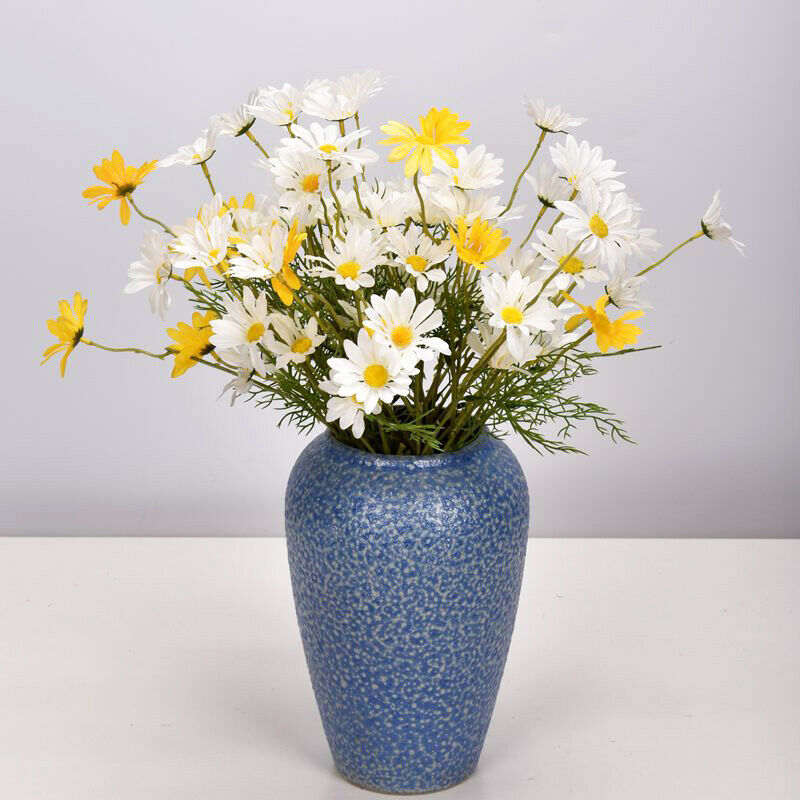White Daisy Artificial Flowers Long Branch Bouquet for Home Wedding Garden Decoration DIY Bridal Silk Fake Flower Accessories
