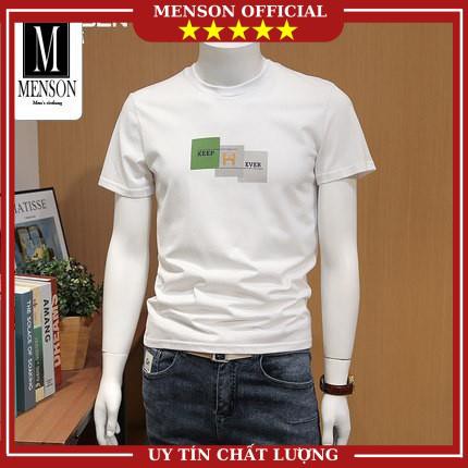 [Hàng Cao Cấp] Áo Thun Nam, Áo Phông Nam Cổ Tròn Cao Cấp Vải Cotton Co Giãn 4 Chiều Chất Mát Mùa Hè - MENSON M1131