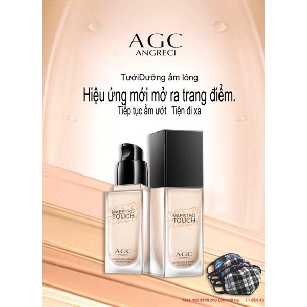 [SALE GIÁ GỐC] Kem Nền Dưỡng Ẩm Che Khuyết Điêm AGC Maestro TOUCH Hàn Quốc 35ml