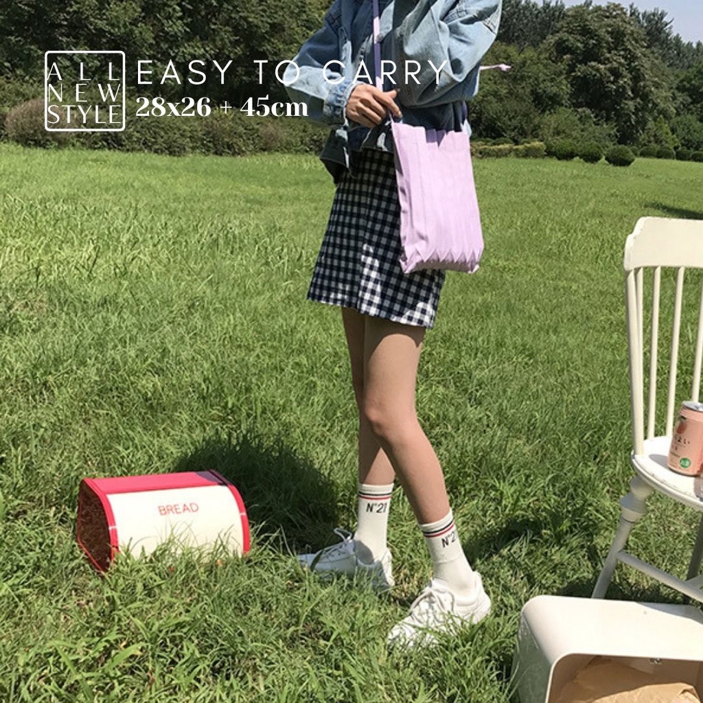 Túi vải xếp ly gấp gọn Allnewsyle bỏ túi dễ mang theo