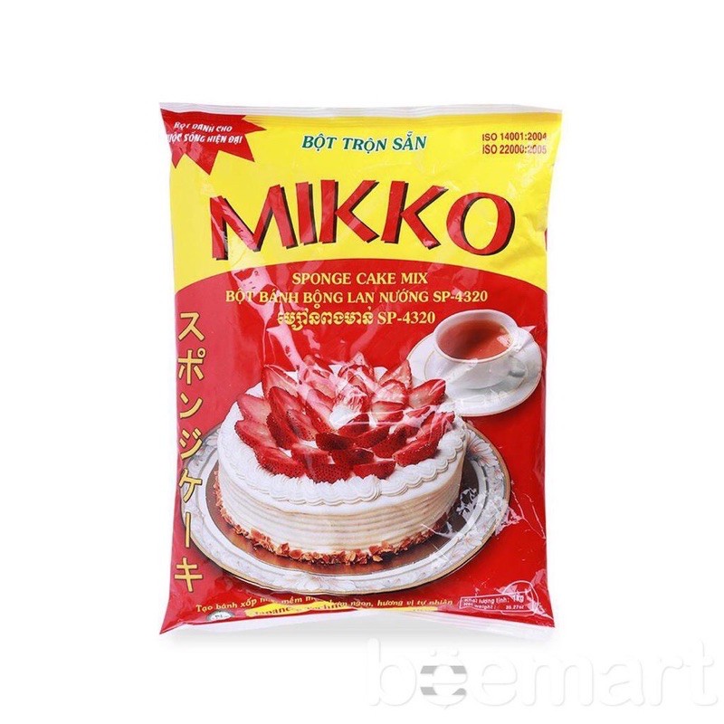 Bột bông lan trộn sẵn Mikko 1kg