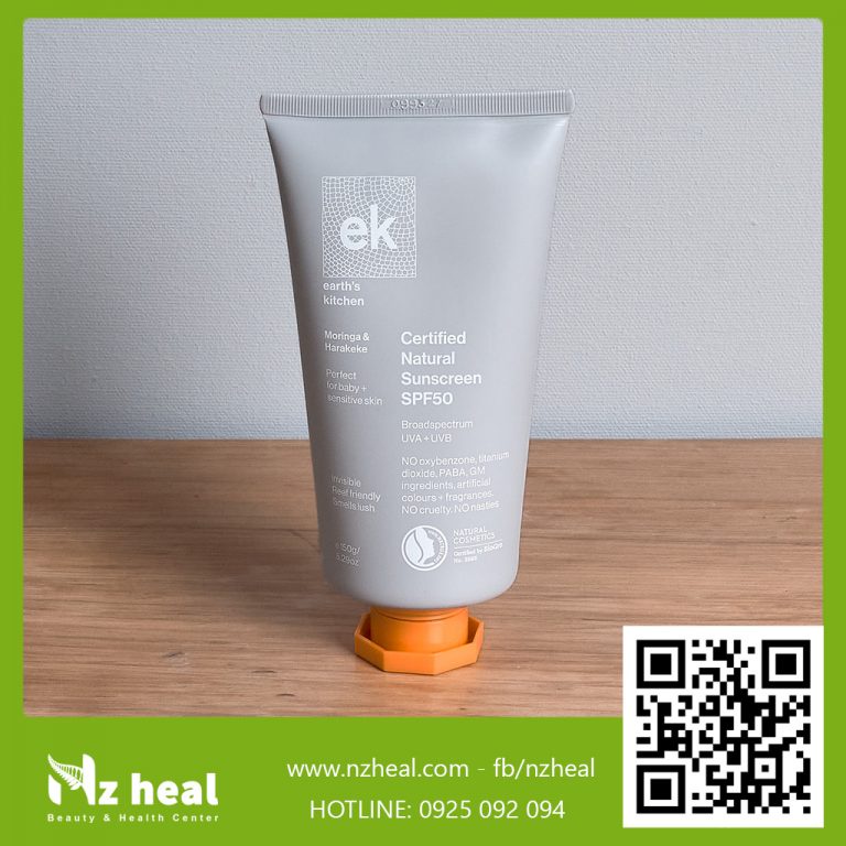 [Hỏa tốc] Kem chống nắng hữu cơ cho da nhạy cảm EK Moringa &amp; Harakeke SPF50+ 150g - Earth's Kitchen