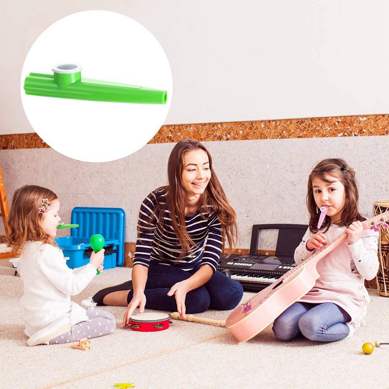 24 Nhạc Cụ Kazoo Bằng Nhựa, Có 8 Màu