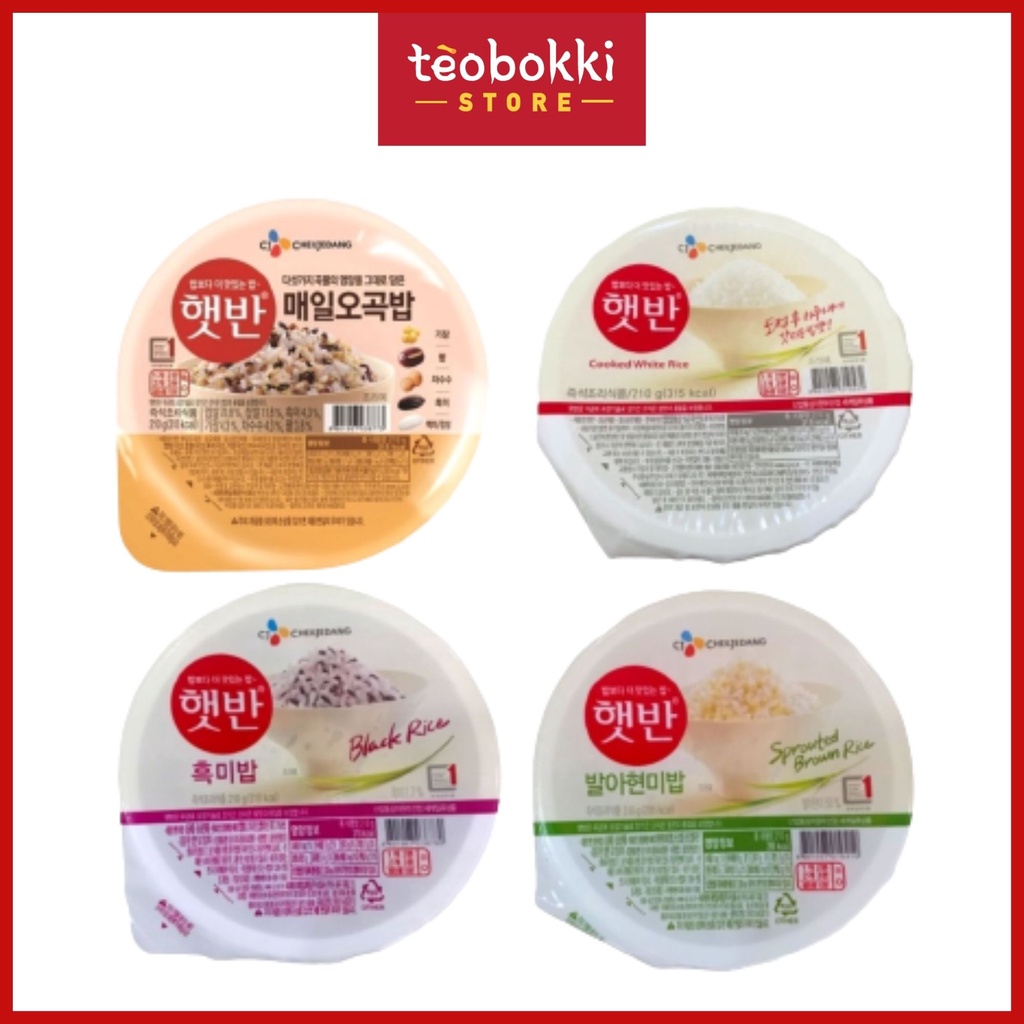 Cơm gạo nếp than/gạo mầm/ngũ cốc CJ 210g