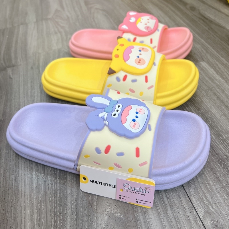 Dép quai ngang dễ thương đế bánh mì êm bé cosplay - Ảnh thật shop chụp