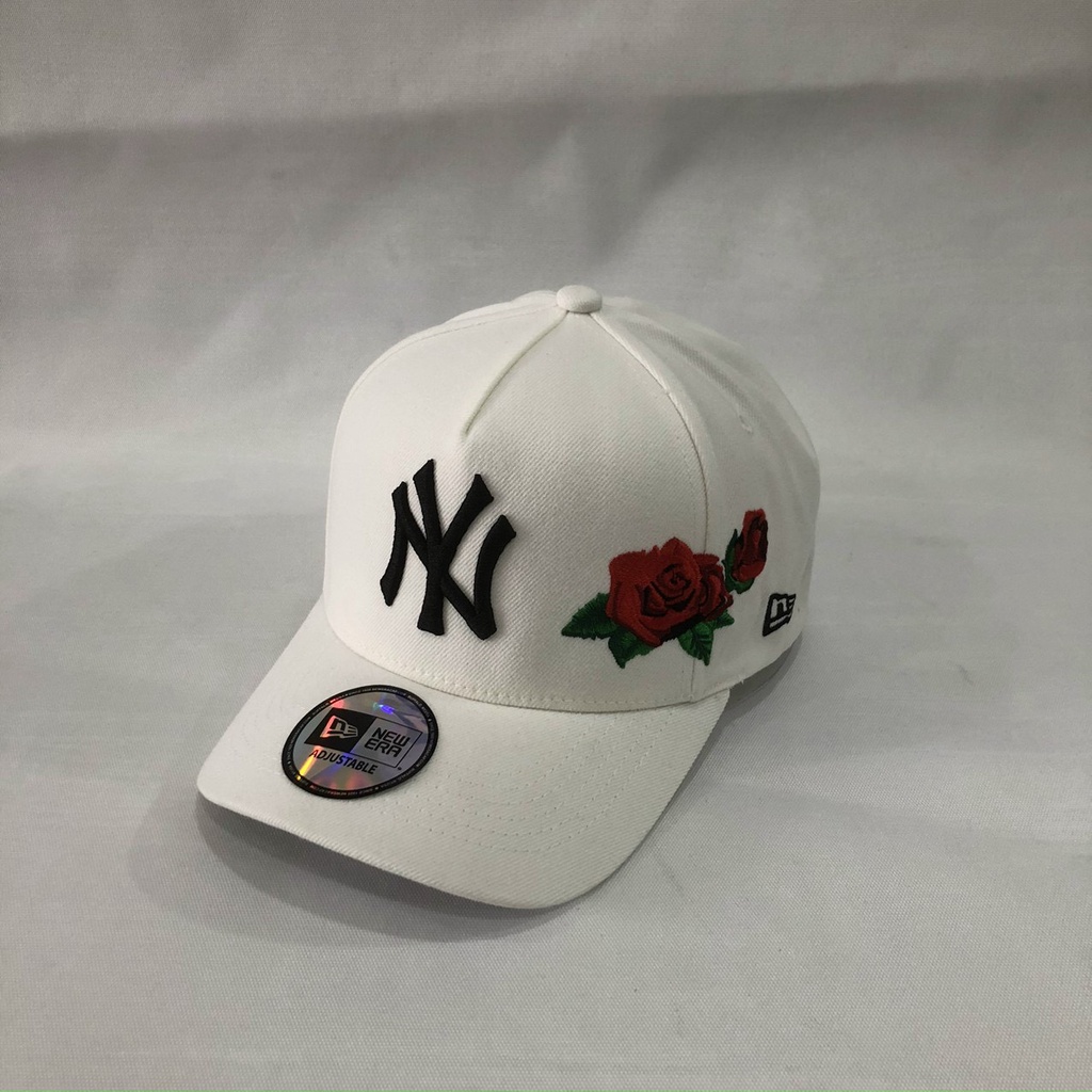 Mũ lưỡi trai cao cấp unisex nam nữ thêu chữ logo NY màu trắng  cực kì xịn xò thời trang hot trend