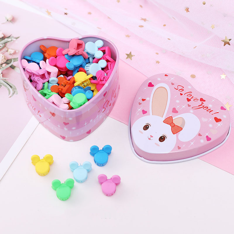 Kẹp Tóc Cỡ Nhỏ Họa Tiết Hoạt Hình Màu Sắc Ngọt Ngào Xinh Xắn Cho Bé Gái
