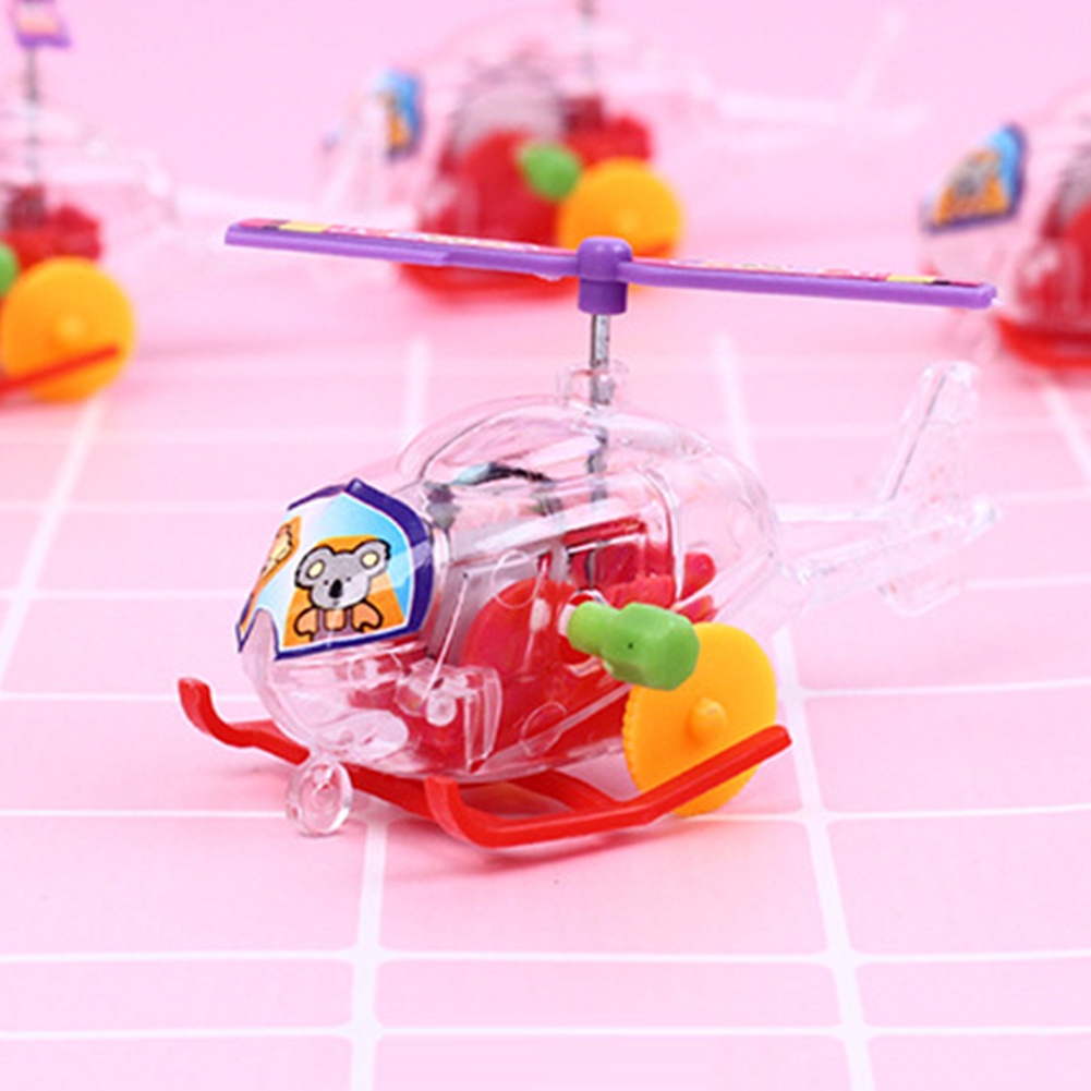 Đồ Chơi Mô Hình Máy Bay Mini Trong Suốt Lên Dây Cót Dễ Thương Cho Bé