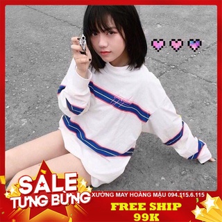 ÁO KẺ 3 SỌC STYLE chất nỉ da cá cao cấp .