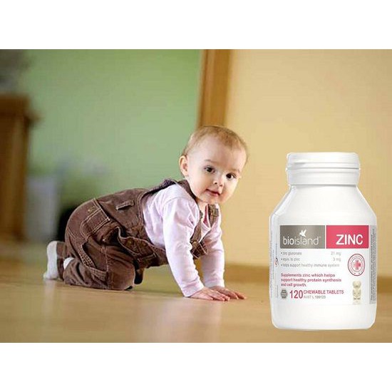 Viên bổ sung kẽm Zinc BIOISLAND vitamin kích thích ăn ngon tăng đề kháng cho bé 01065