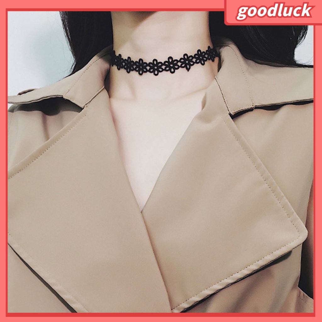1 Set Vòng Cổ Choker Ren Màu Đen Gợi Cảm