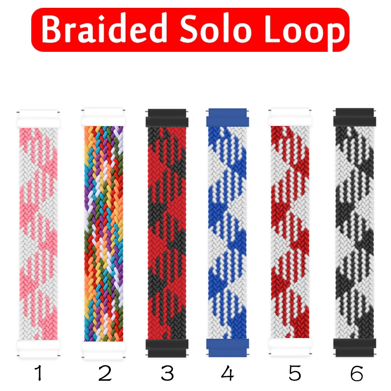 Dây Đeo Sợi Nylon Bện Co Giãn Cho Đồng Hồ Thông Minh Xiaomi Amazfit bip 3 / bip u pro / bip s Band Amazfit GTS 3 / 2 / 2e / 2Mini / GTS