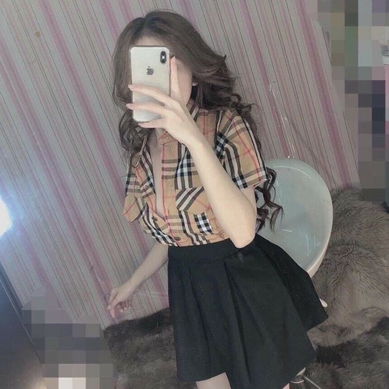 Áo sơ mi bbr tay ngắn có túi