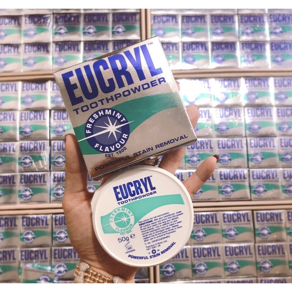 Bột tẩy trắng răng EUCRYL Anh 50g