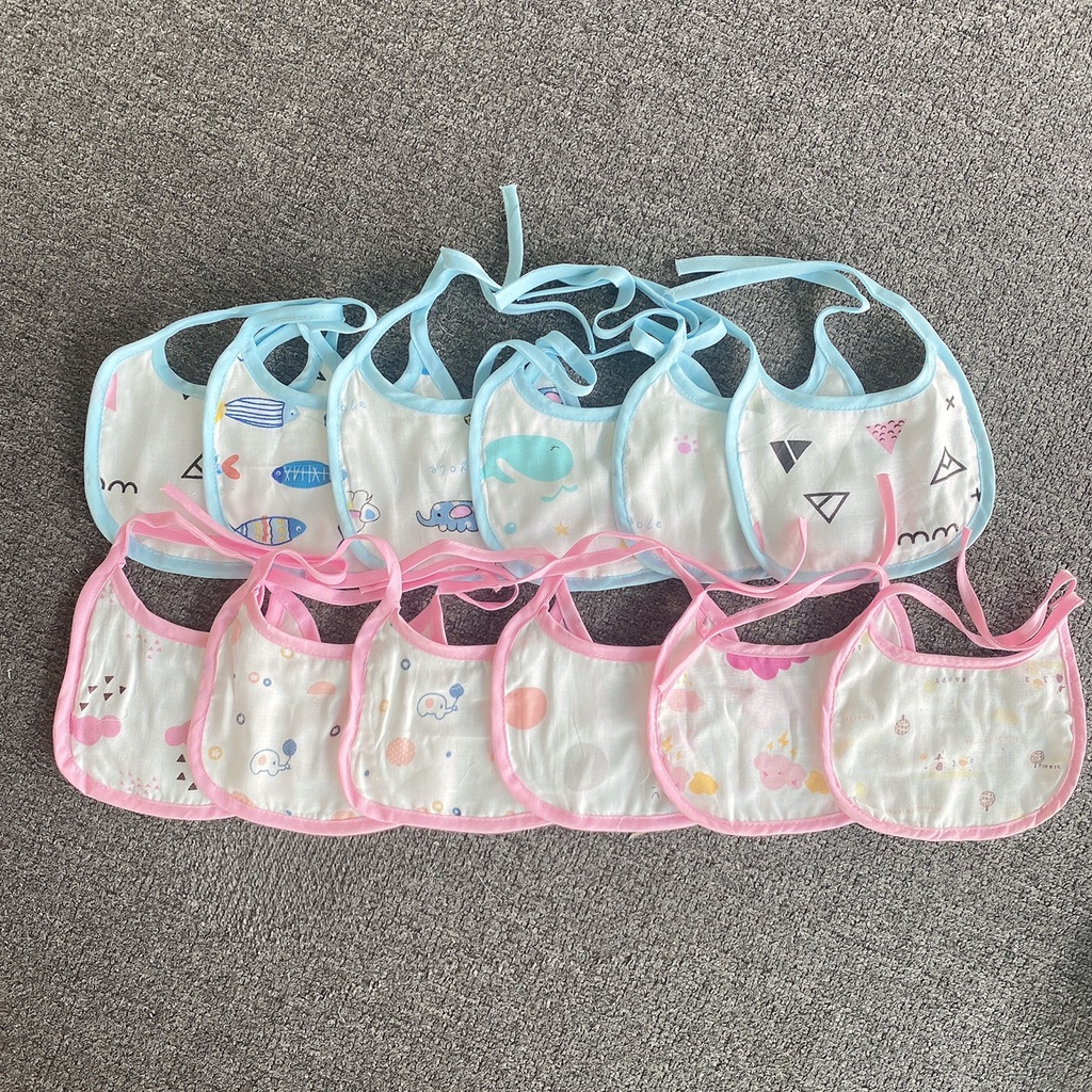 Yếm xô buộc dây xuất Nhật mềm mại siêu thấm hút cho bé | Minizon Kids