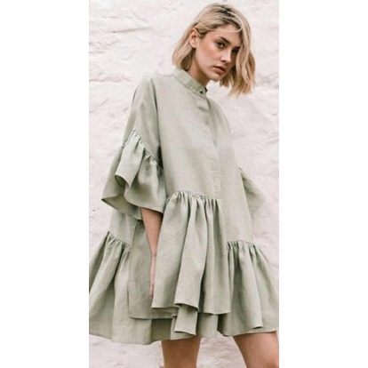 Đầm Linen Tầng Dáng Xòe