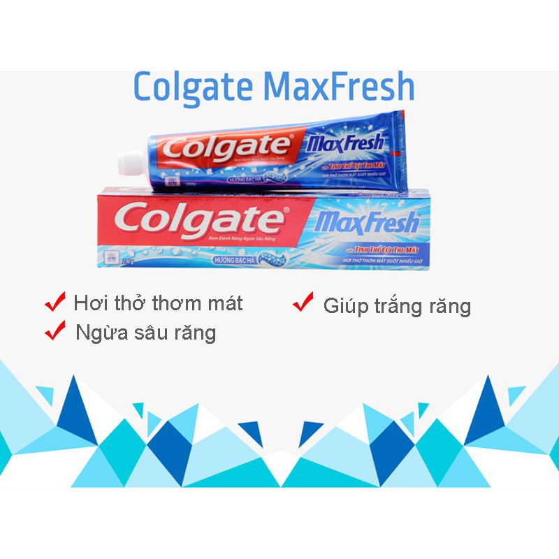 Kem đánh răng Colgate 225g Siêu Chắc Khỏe- Tặng bàn chải Lông tơ Cao Cấp