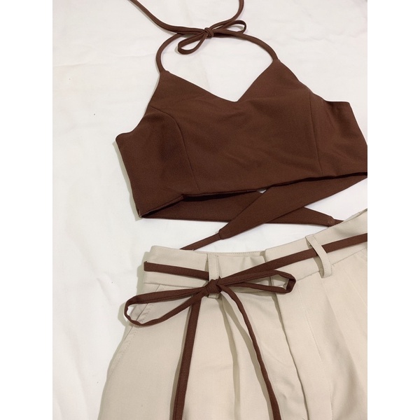 áo croptop cột dây