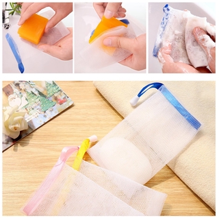 Túi Lưới Đựng Bánh Xà Phòng Tạo Bọt Thiết Thế Dây Rút Tiện Dụng