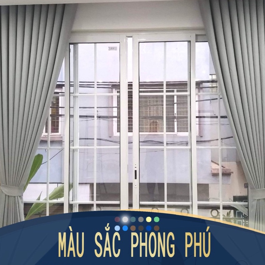 Rèm cửa sổ chống nắng cản sáng, chống tia uv, kiểu dáng ore, rèm dán tường - màu ghi xám (kích thước nhỏ)