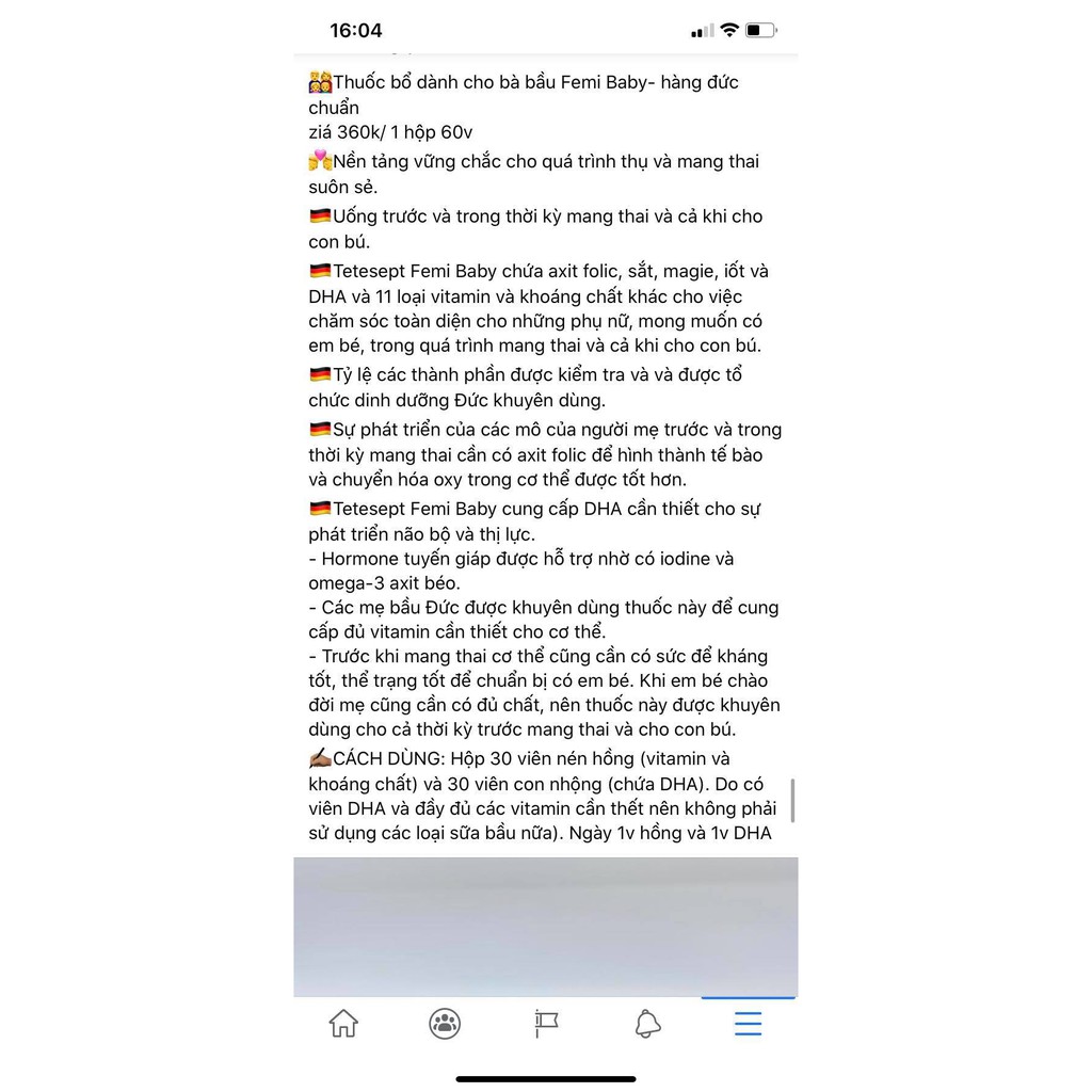 Chăm  sóc cơ thể  bà bầu Femi Baby hàng đức