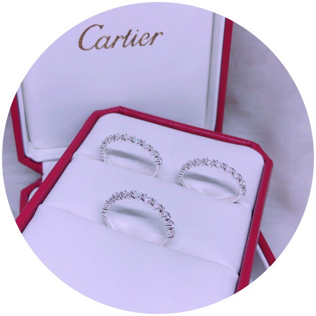 Nhẫn nữ vặn xoắn đính đá nhỏ chuẩn bạc ta - Kho sỉ bạc Nhất Linh