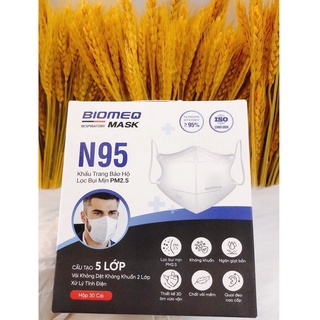 Combo 3 khẩu trang y tế n95 biomeq mask 5 lớp kháng khuẩn - ảnh sản phẩm 3