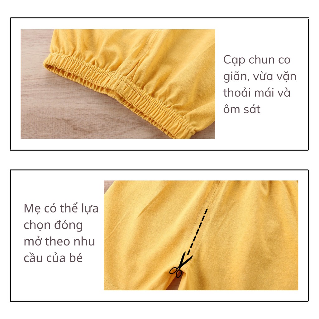 Bộ Cộc Tay Trẻ Em Chất Cotton Thoáng Mát Hàng Quảng Châu Cho Bé Từ 3 Tháng Đến 4 Tuổi