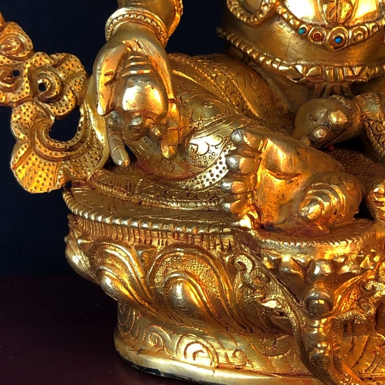 Tôn Tượng Hoàng Thần Tài Mật Tông 32Cm Thủ Công Nepal