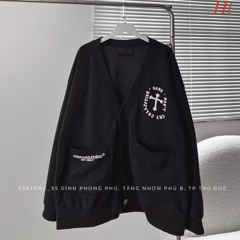 Áo khoác Cadigan Chữ Thập