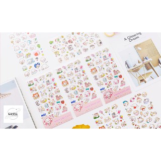 Nhãn dán sticker dễ thương 6 tấm