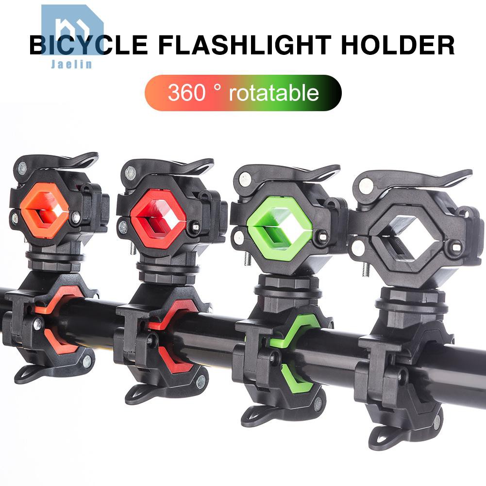 Jae【Ready Stock】Bike Rotating Flashlight Holder Bicycle Handlebar Light Mount Clamp Clip