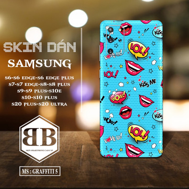 Dán Skin điện thoại SamSung s6 s6 edge s6 edge plus s7 s7 edge s8 s8 plus s9 s9 plus s10 s10 plus s10e s20 plus s20ultra