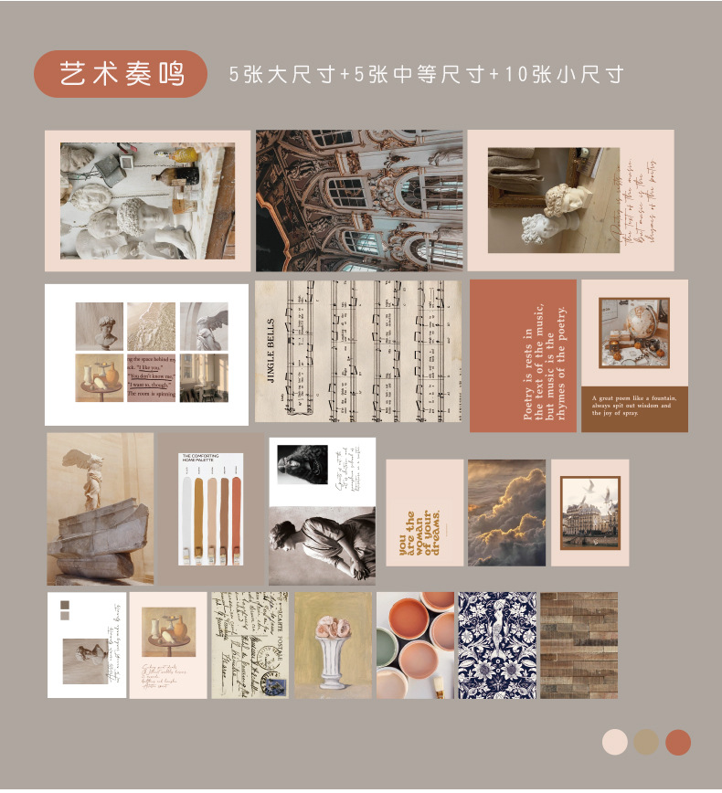 Set 20 tấm nhãn dán dễ thương dùng để trang trí sổ lưu niệm