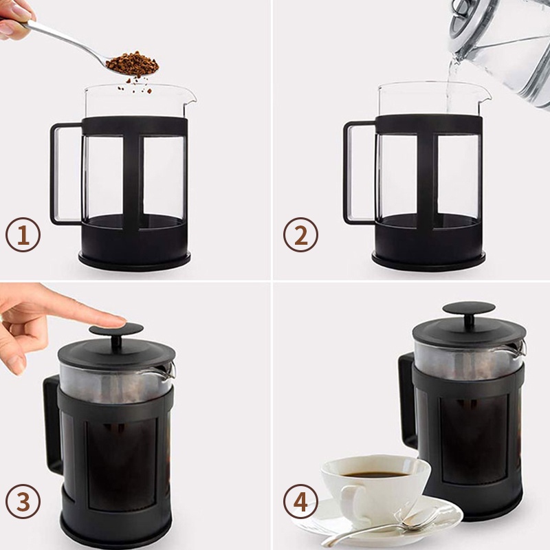 Bình pha cà phê kiểu pháp 350/600ml ​french press ấm pha cà phê trà ​thủy tinh Bình pha trà ​French press