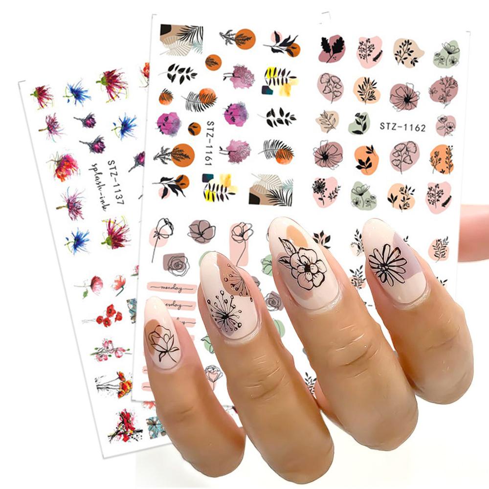 Bộ 6 Hình Dán Móng Tay Chuyển Màu Nước Nóng Thời Trang Mùa Hè