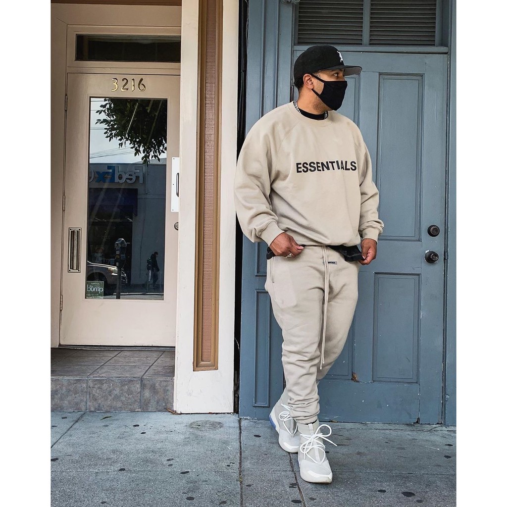 ⚡️[CHỈ 1 NGÀY] - Áo sweater Fear of God ESSENTIALS ss20 Oatmeal, áo sweater FOG