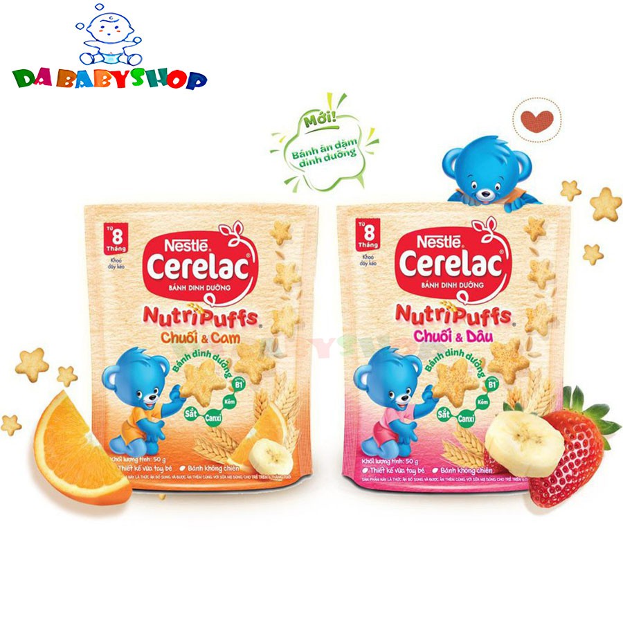 Bánh Ăn Dặm Nestlé Cerelac Nutripuffs (50g)