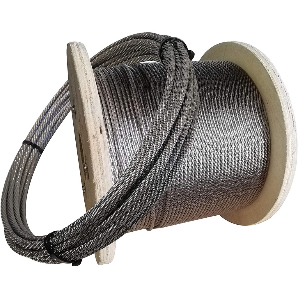Dây cáp inox 304  dùng để làm dây phơi quần áo, dây phơi đồ, dây thép không gỉ - Cơ Khí Liên Sơn