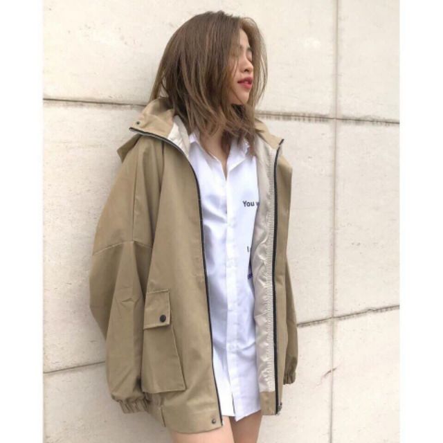 Áo khoác kaki phom rộng túi hộp, HÌNH THẬT TREO TƯỜNG VÀ TRẢI SÀN - KA30 - MUA NGAY