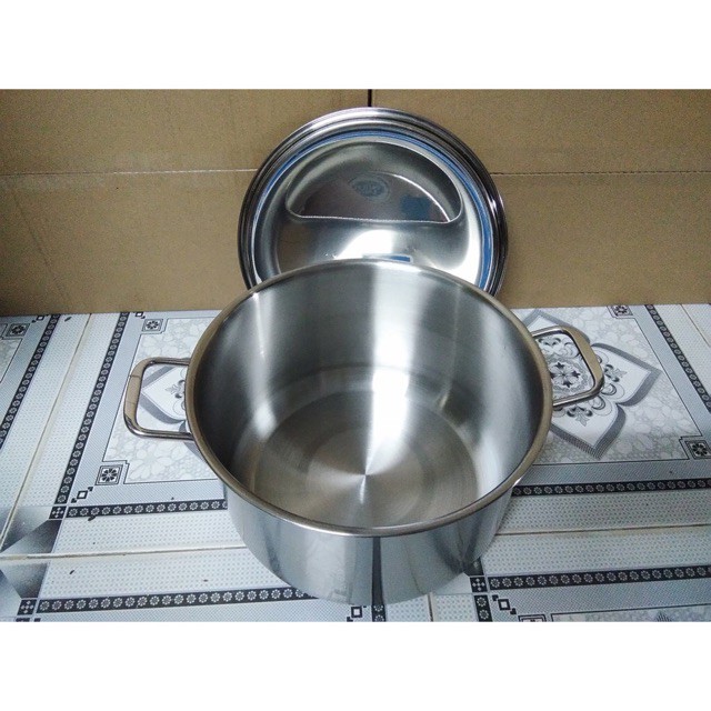 NỒI LUỘC GÀ INOX 30cm THÂN CAO LUỘC ĐƯỢC 2 CON GÀ